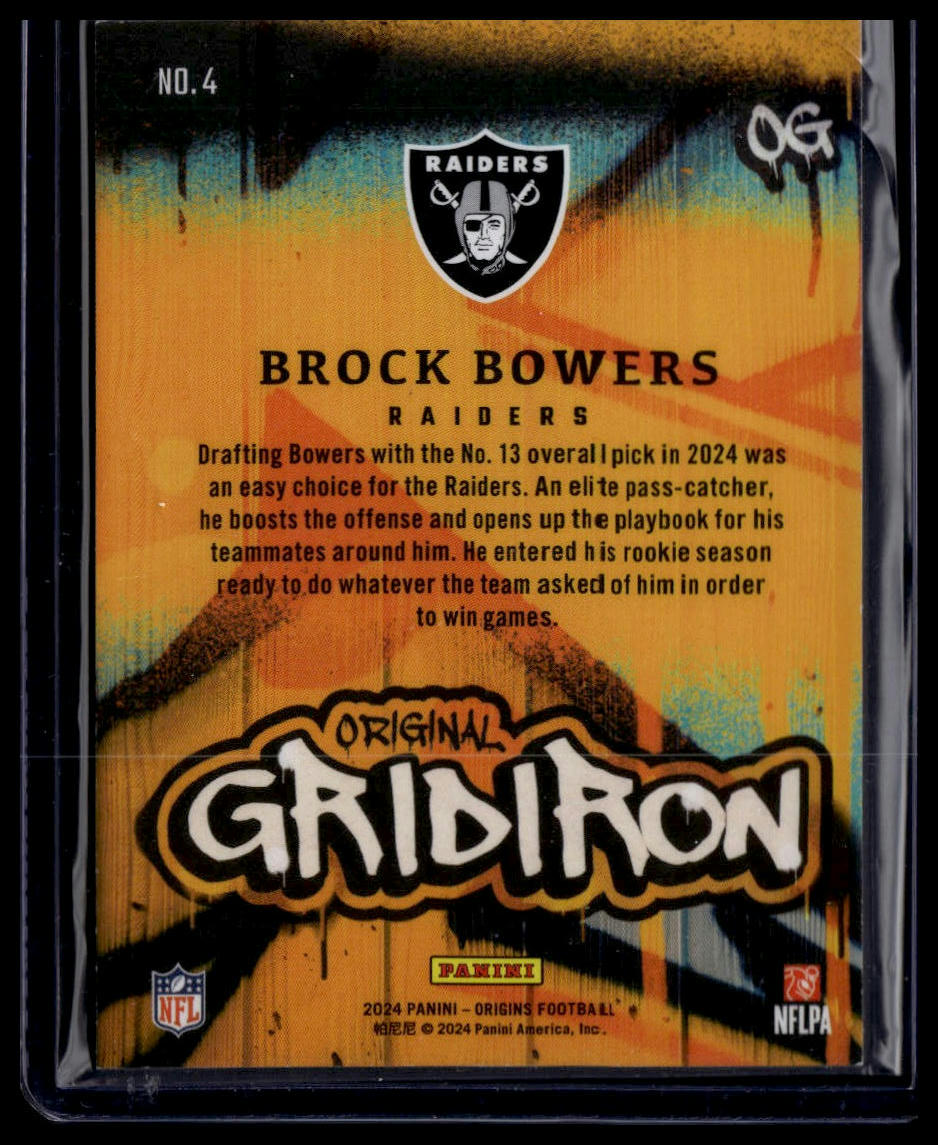 2024 Panini Origins #4 Brock Bowers Original Gridiron
