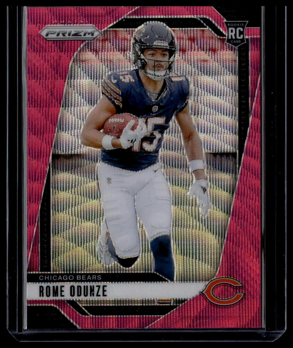 2024 Panini Prizm #385 Rome Odunze Pink Wave