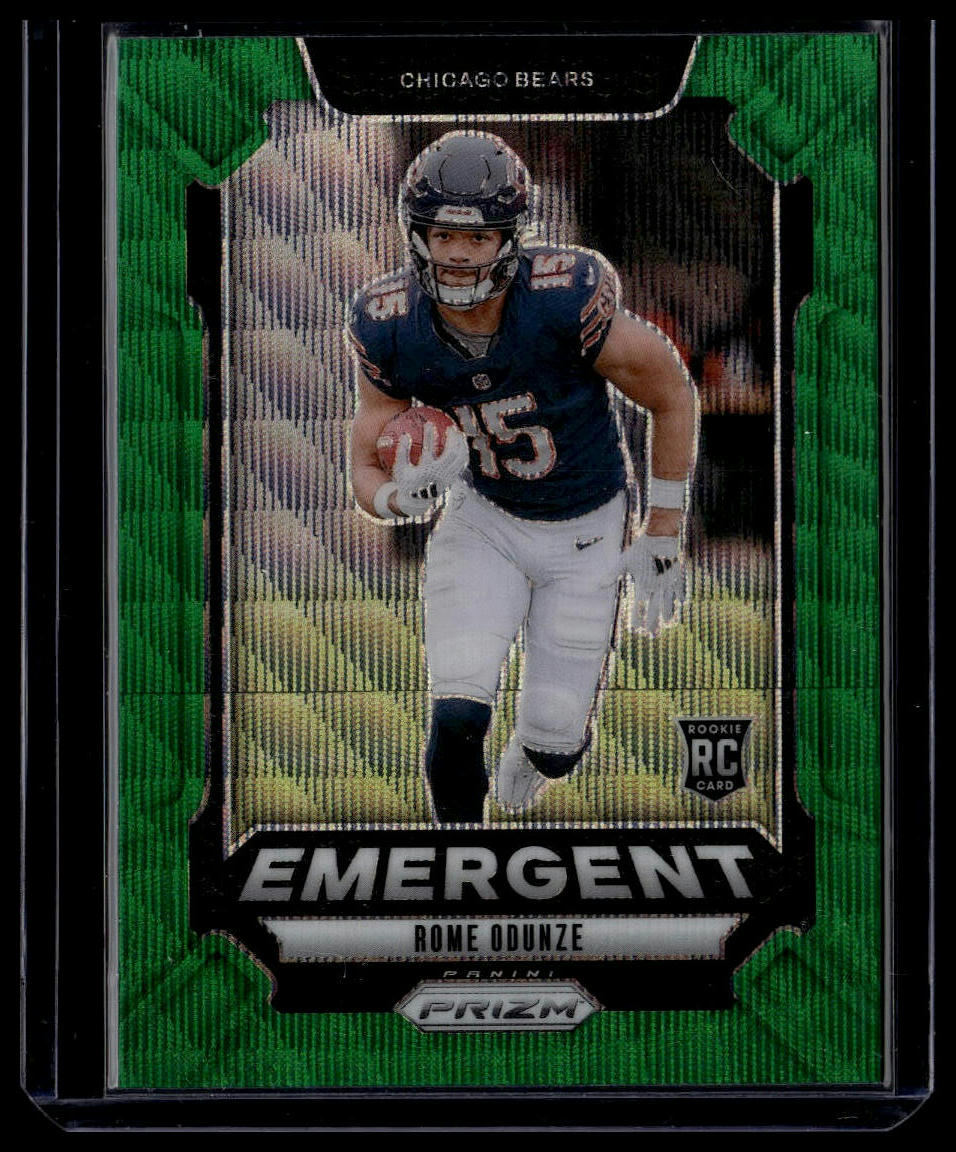 2024 Panini Prizm #11 Rome Odunze Emergent Green Wave Prizm