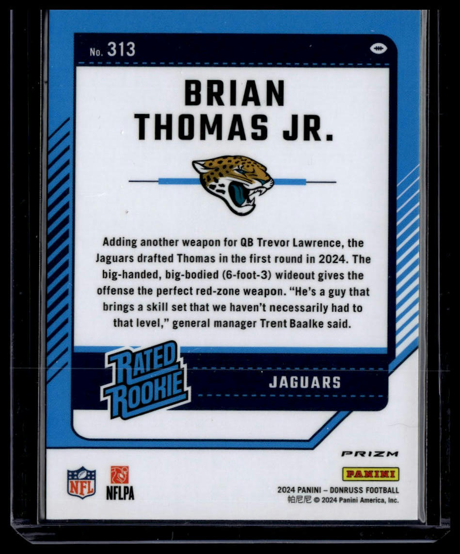 2024 Donruss #313 Brian Thomas Jr. Optic Rated Rookies Preview Pink