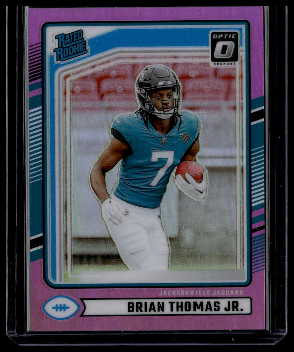 2024 Donruss #313 Brian Thomas Jr. Optic Rated Rookies Preview Pink