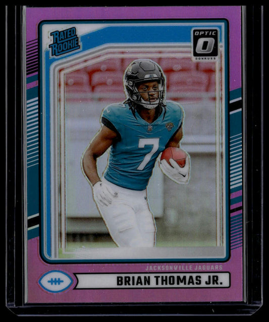 2024 Donruss #313 Brian Thomas Jr. Optic Rated Rookies Preview Pink