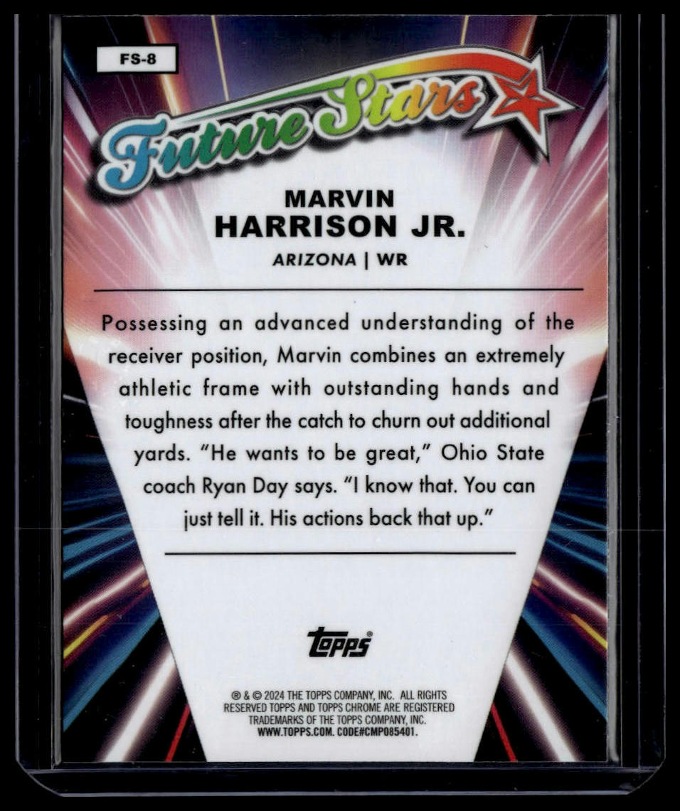 2024 Topps Chrome #FS-8 Marvin Harrison Jr. Future Stars