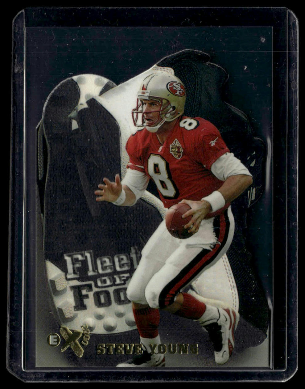 1997 SkyBox E-X2000 #17 Steve Young Fleet-of-Foot