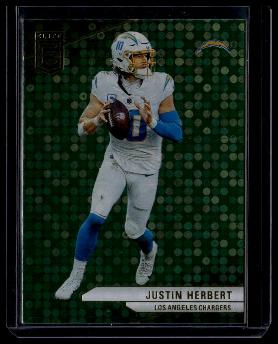 2024 Donruss Elite #60 Justin Herbert Green Disco