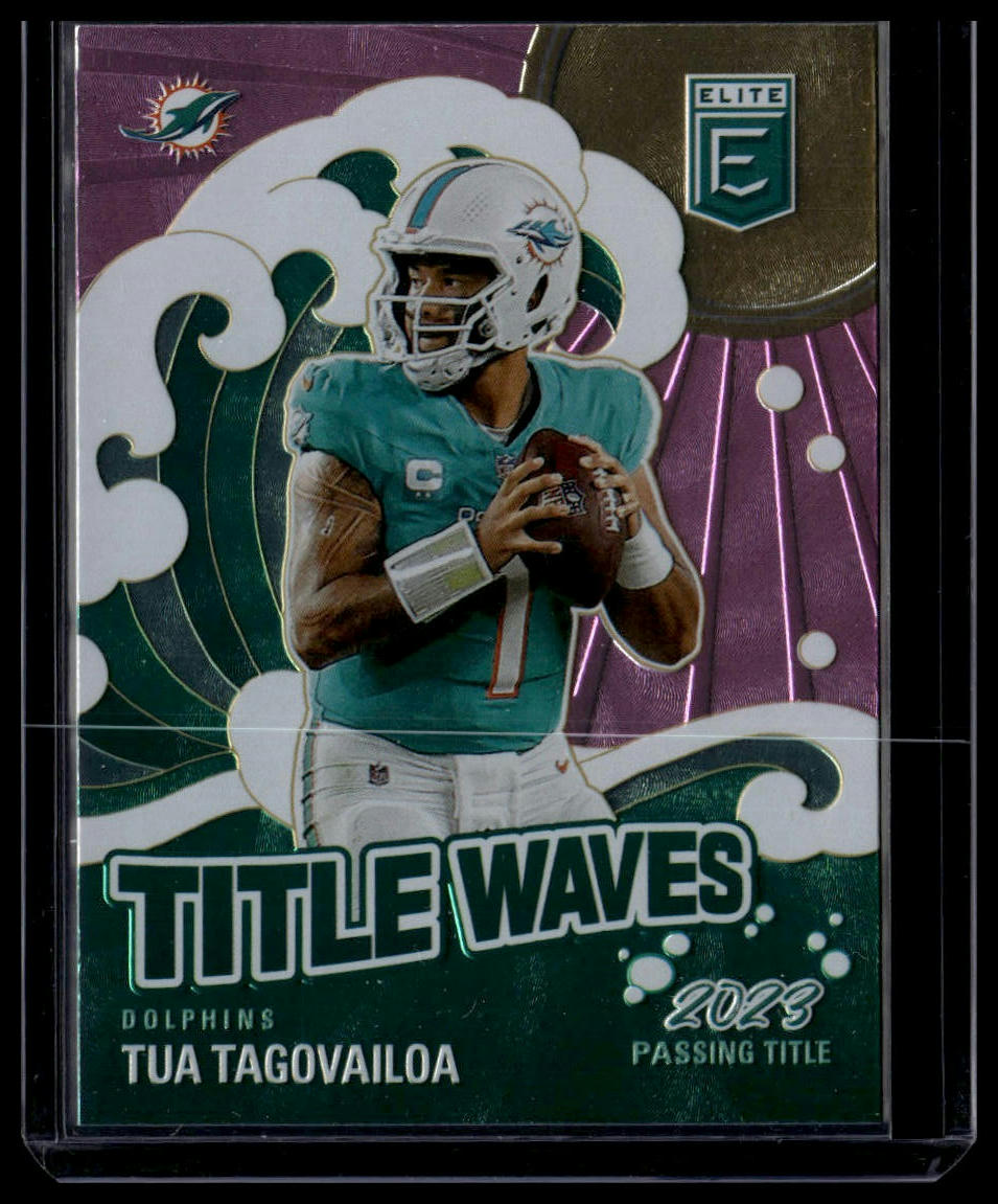 2024 Donruss Elite #8 Tua Tagovailoa Title Waves Pink