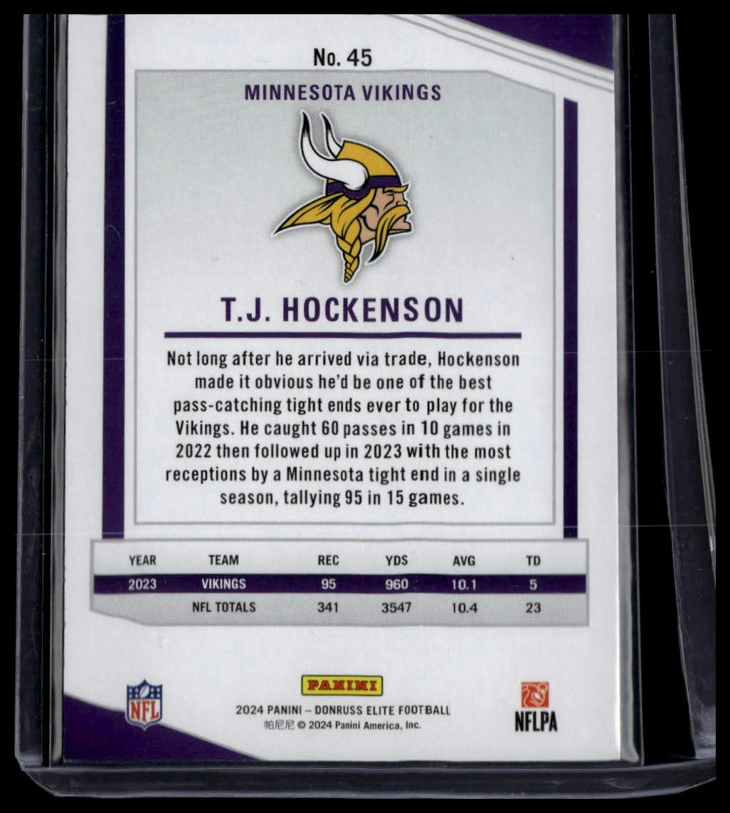 2024 Donruss Elite #45 T.J. Hockenson Aspirations Stars #/299