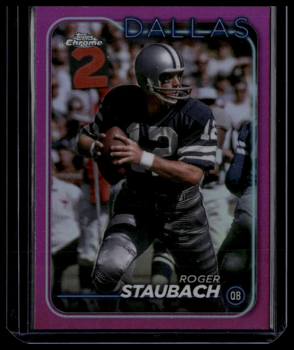 2024 Topps Chrome #39 Roger Staubach Pink Refractor
