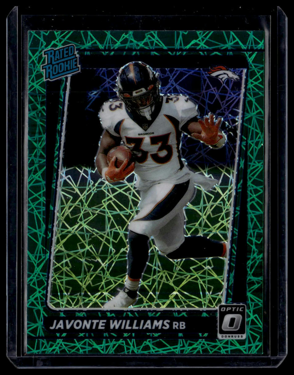 2021 Donruss Optic #215 Javonte Williams Green Velocity