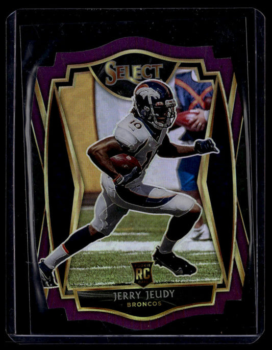 2020 Panini Select #156 Jerry Jeudy Purple Prizm Die Cut