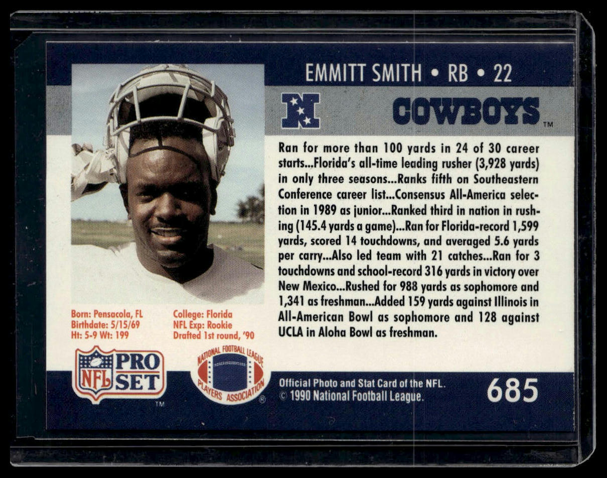 1990 Pro Set #685 Emmitt Smith