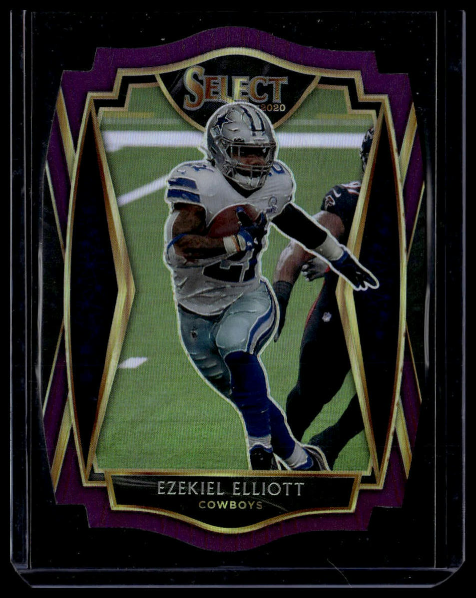 2020 Panini Select #109 Ezekiel Elliott Purple Prizm Die Cut