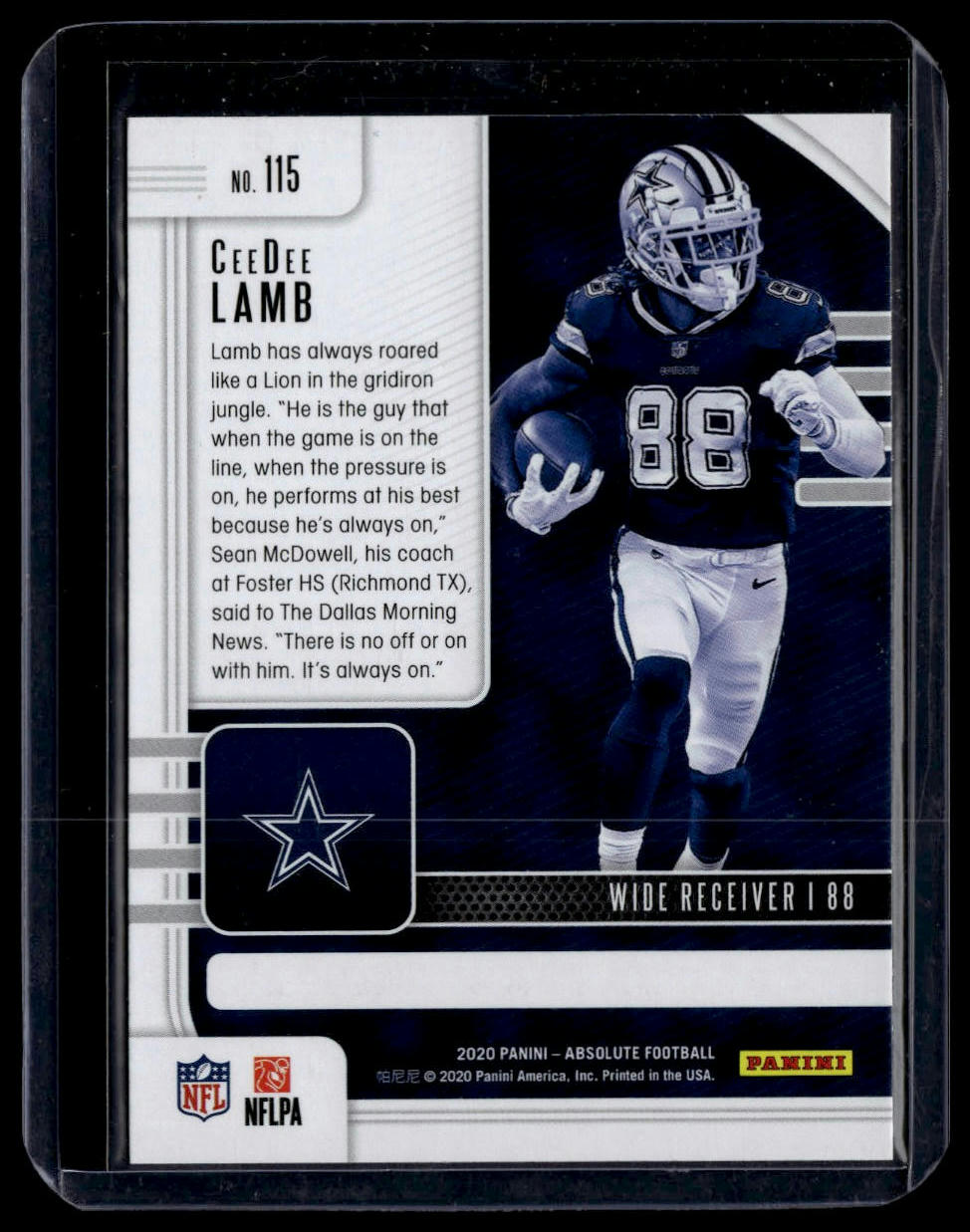 2020 Panini Absolute #115 CeeDee Lamb Retail