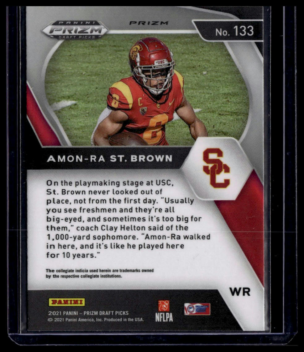 2021 Panini Prizm Draft Picks Collegiate #133 Amon-Ra St. Brown Green