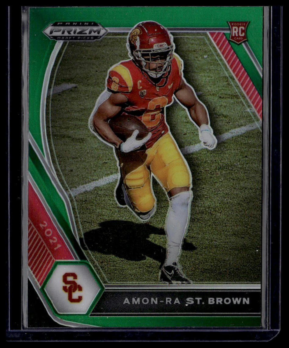 2021 Panini Prizm Draft Picks Collegiate #133 Amon-Ra St. Brown Green