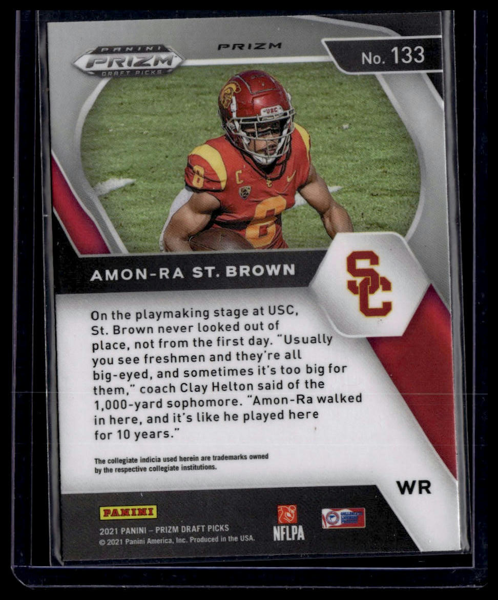 2021 Panini Prizm Draft Picks Collegiate #133 Amon-Ra St. Brown Green