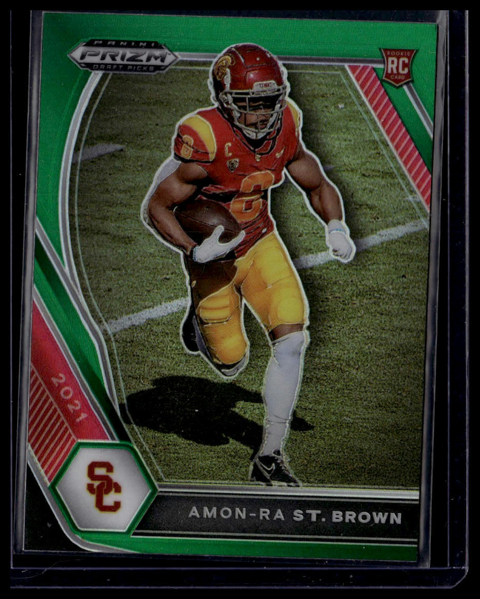 2021 Panini Prizm Draft Picks Collegiate #133 Amon-Ra St. Brown Green