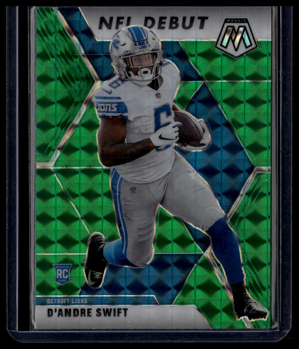 2020 Panini Mosaic #274 D'Andre Swift Prizm Green