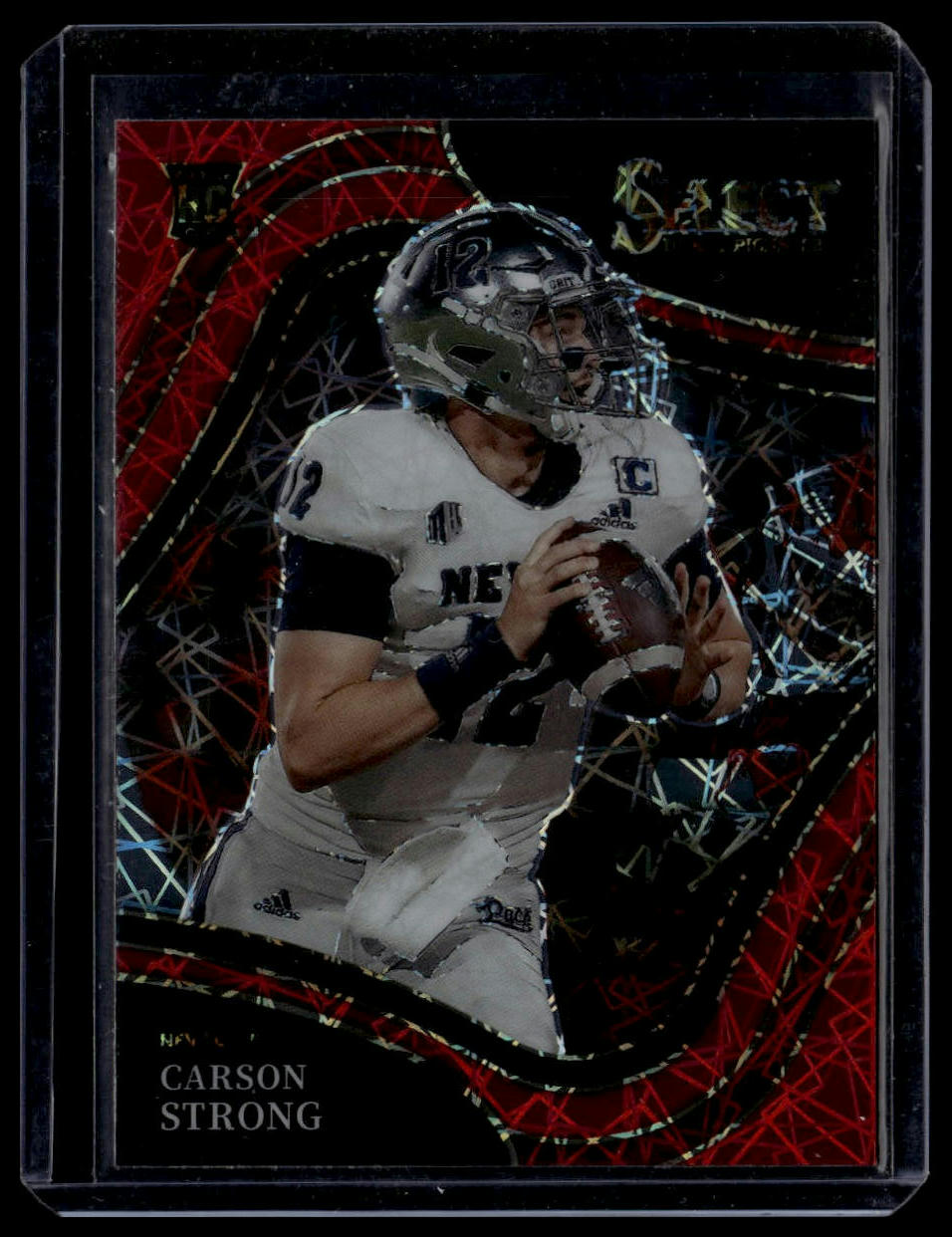 2022 Panini Select Draft Picks #111 Carson Strong Red Lazer Prizm