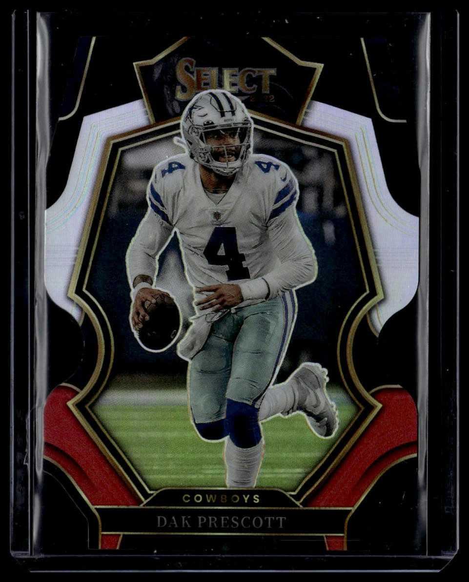 2022 Panini Select #127 Dak Prescott Black and Red Prizm Die Cut