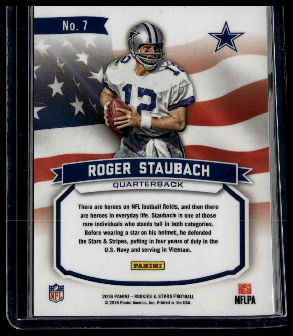 2016 Panini Rookies & Stars #7 Roger Staubach Great American Heroes