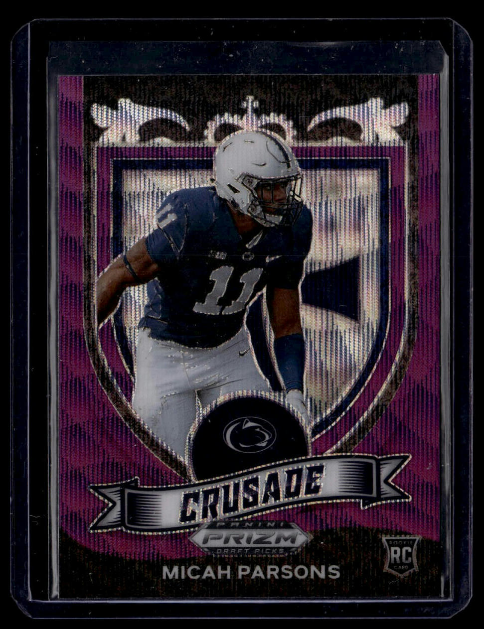 2021 Panini Prizm Draft Picks Collegiate #175 Micah Parsons Purple Wave