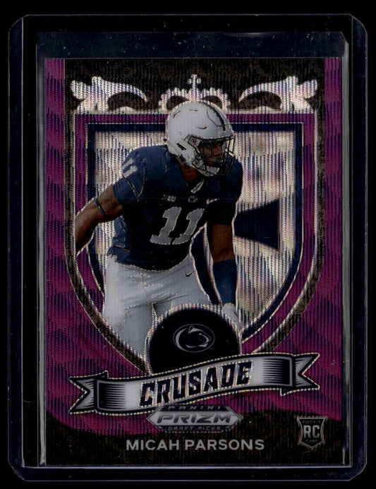 2021 Panini Prizm Draft Picks Collegiate #175 Micah Parsons Purple Wave