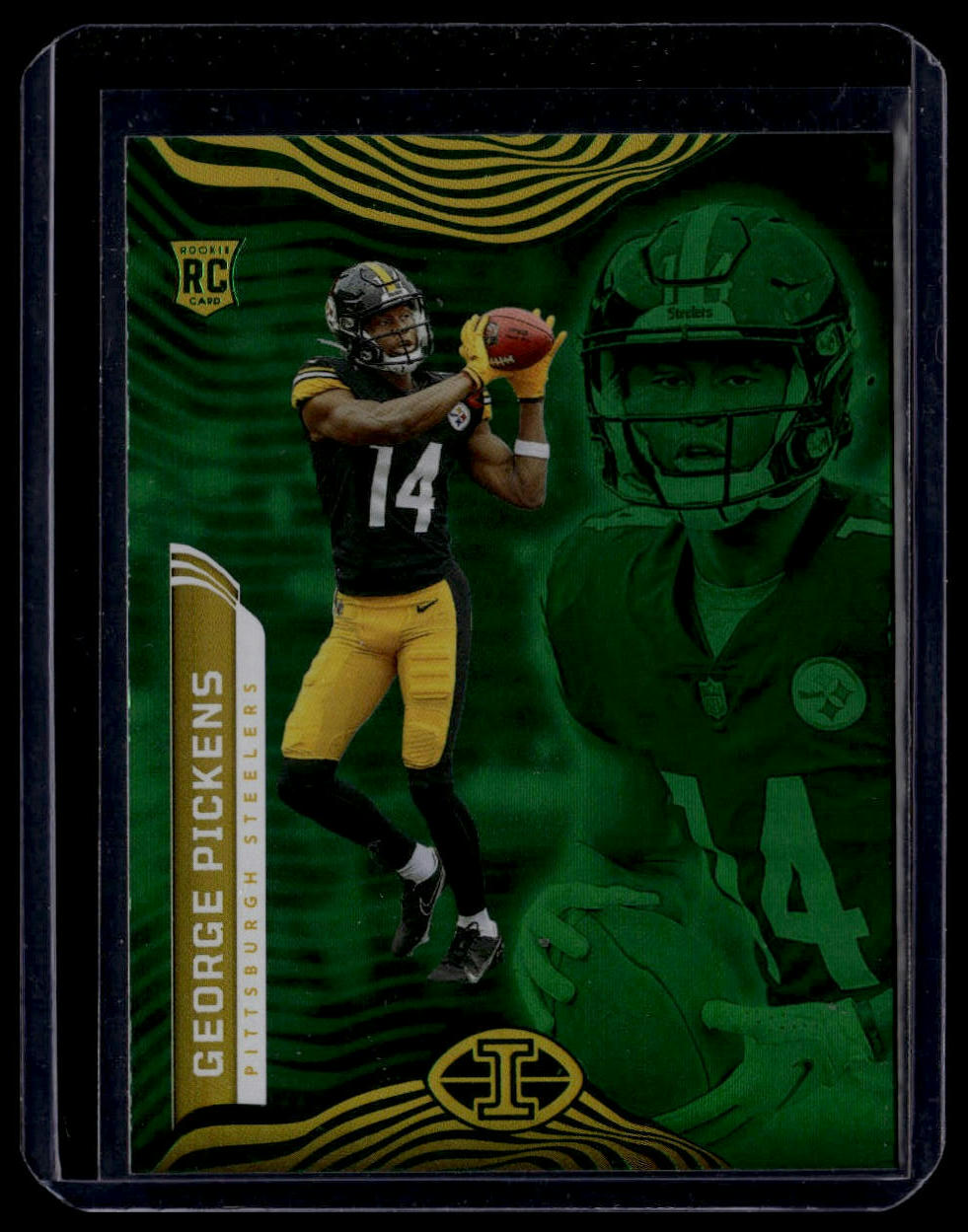 2022 Panini Illusions #66 George Pickens Trophy Collection Emerald