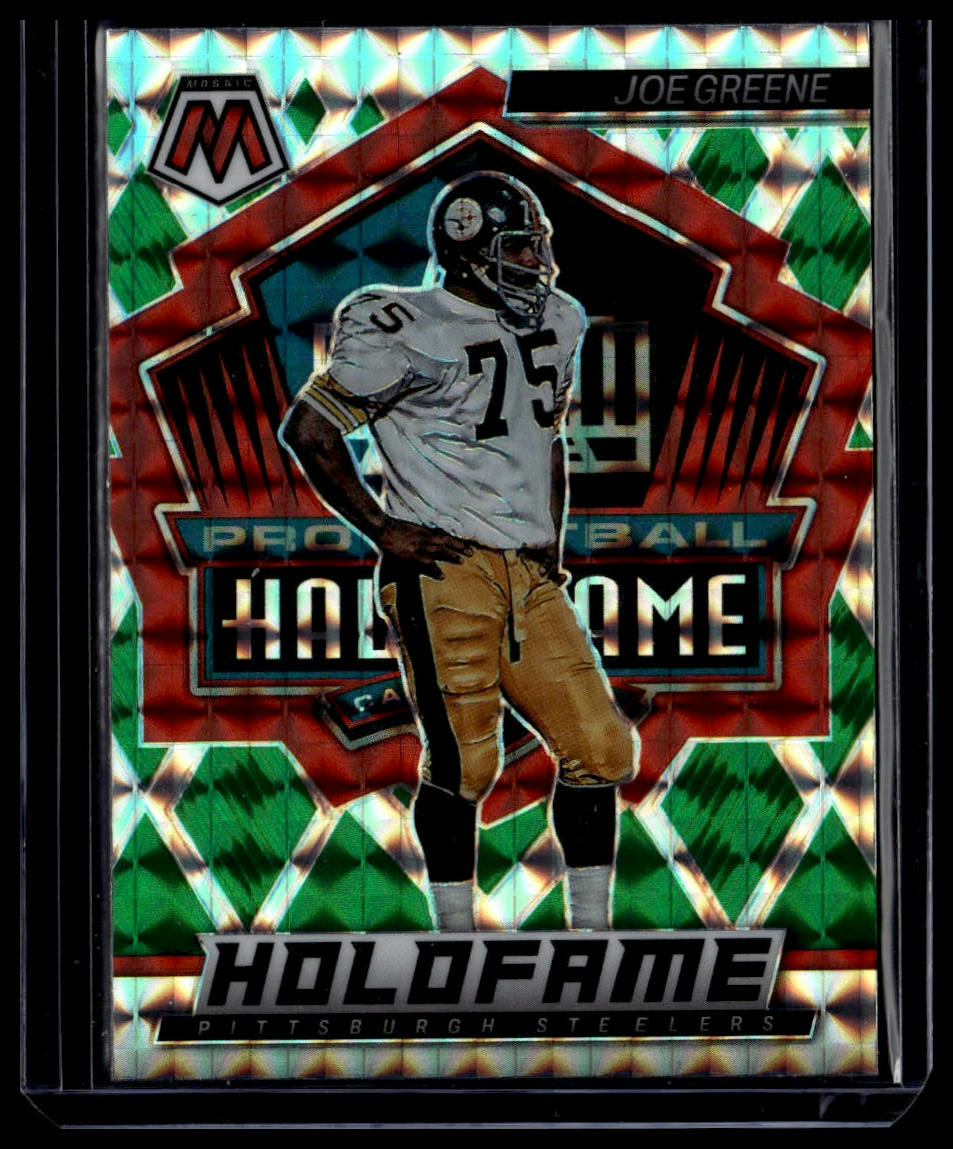 2022 Panini Mosaic #HF-7 Joe Greene HoloFame Mosaic Green