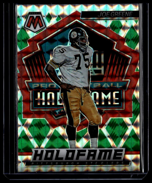 2022 Panini Mosaic #HF-7 Joe Greene HoloFame Mosaic Green