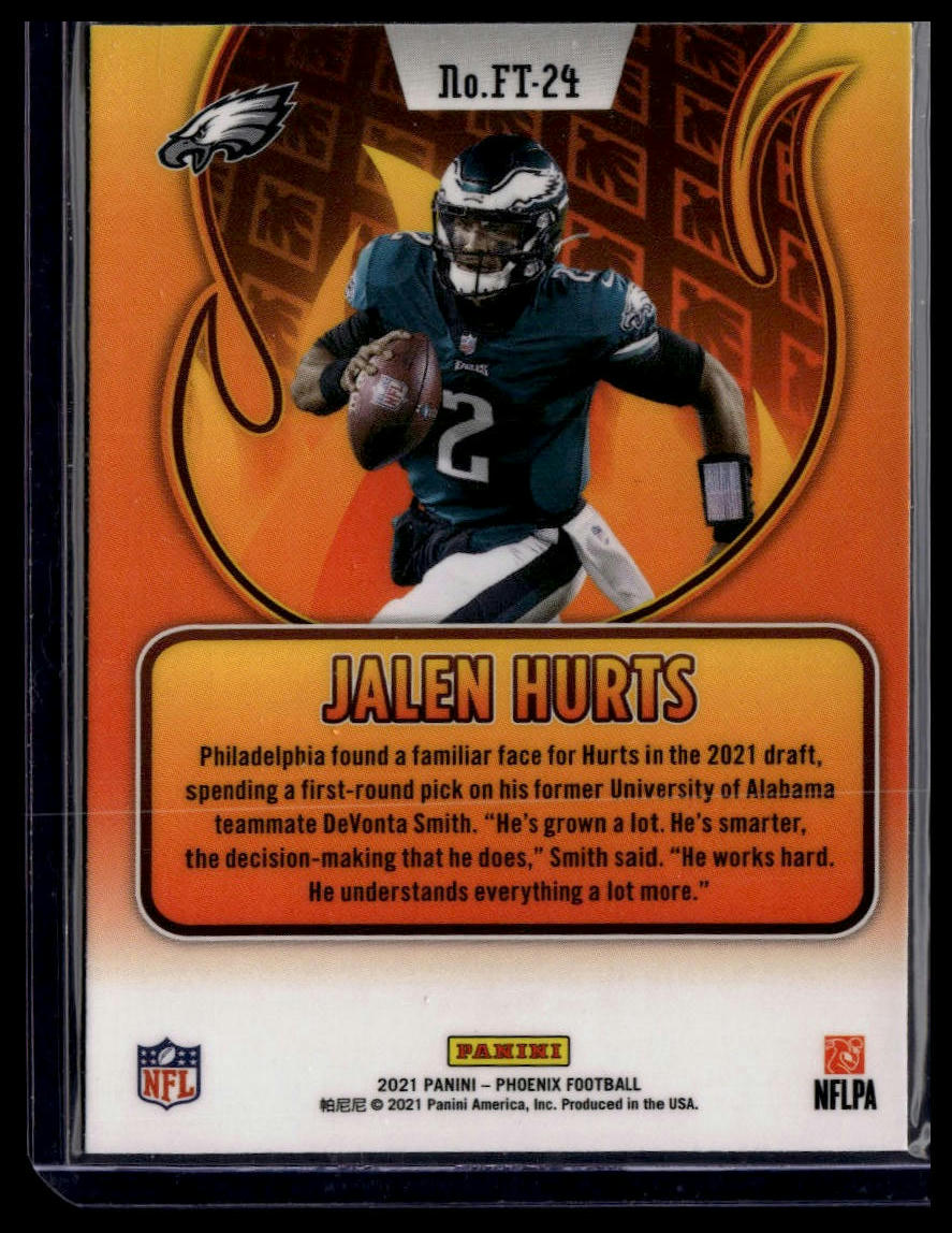 2021 Panini Phoenix #FT-24 Jalen Hurts Flame Throwers