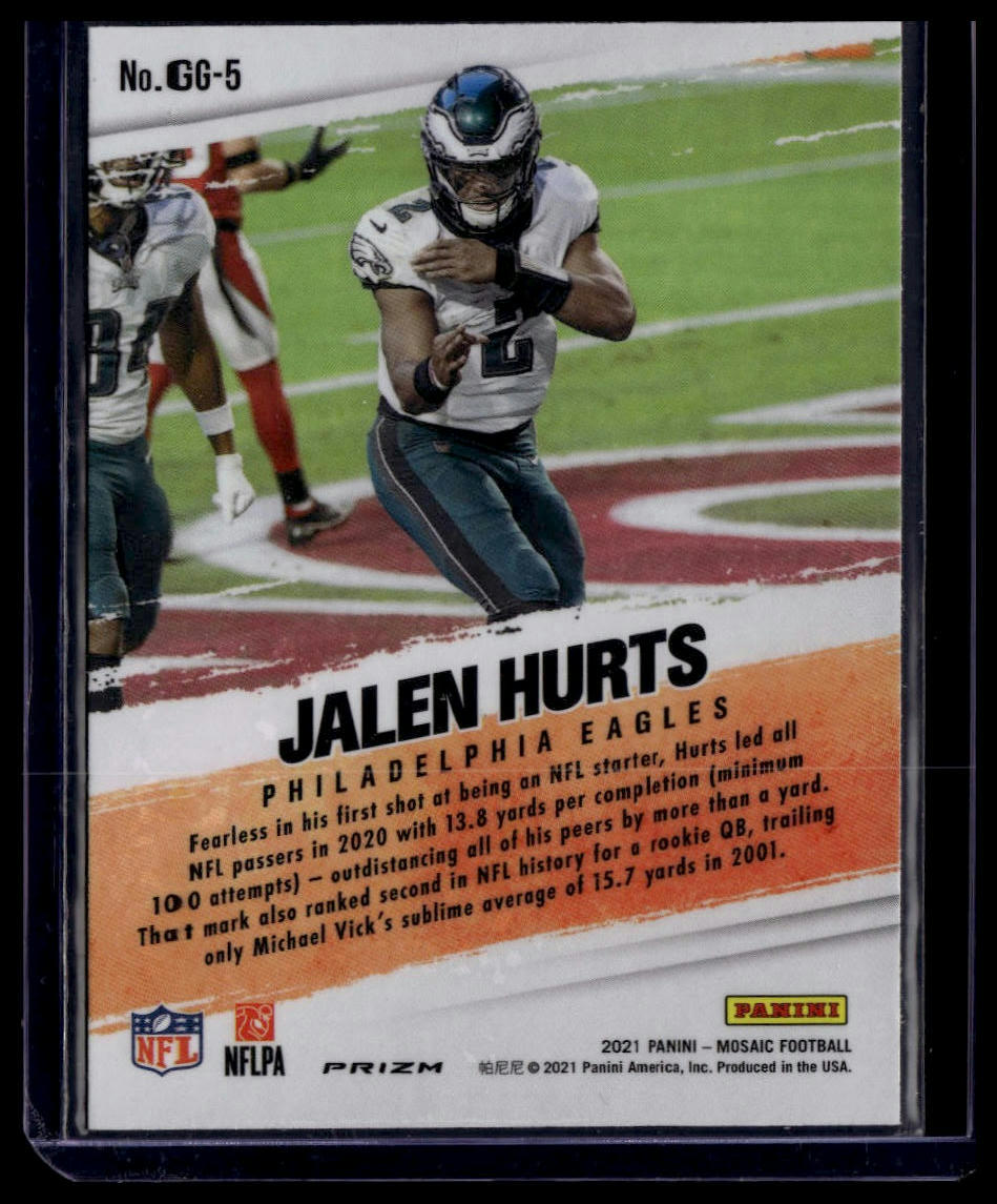 2021 Panini Mosaic #GG-5 Jalen Hurts Got Game? Mosaic Green