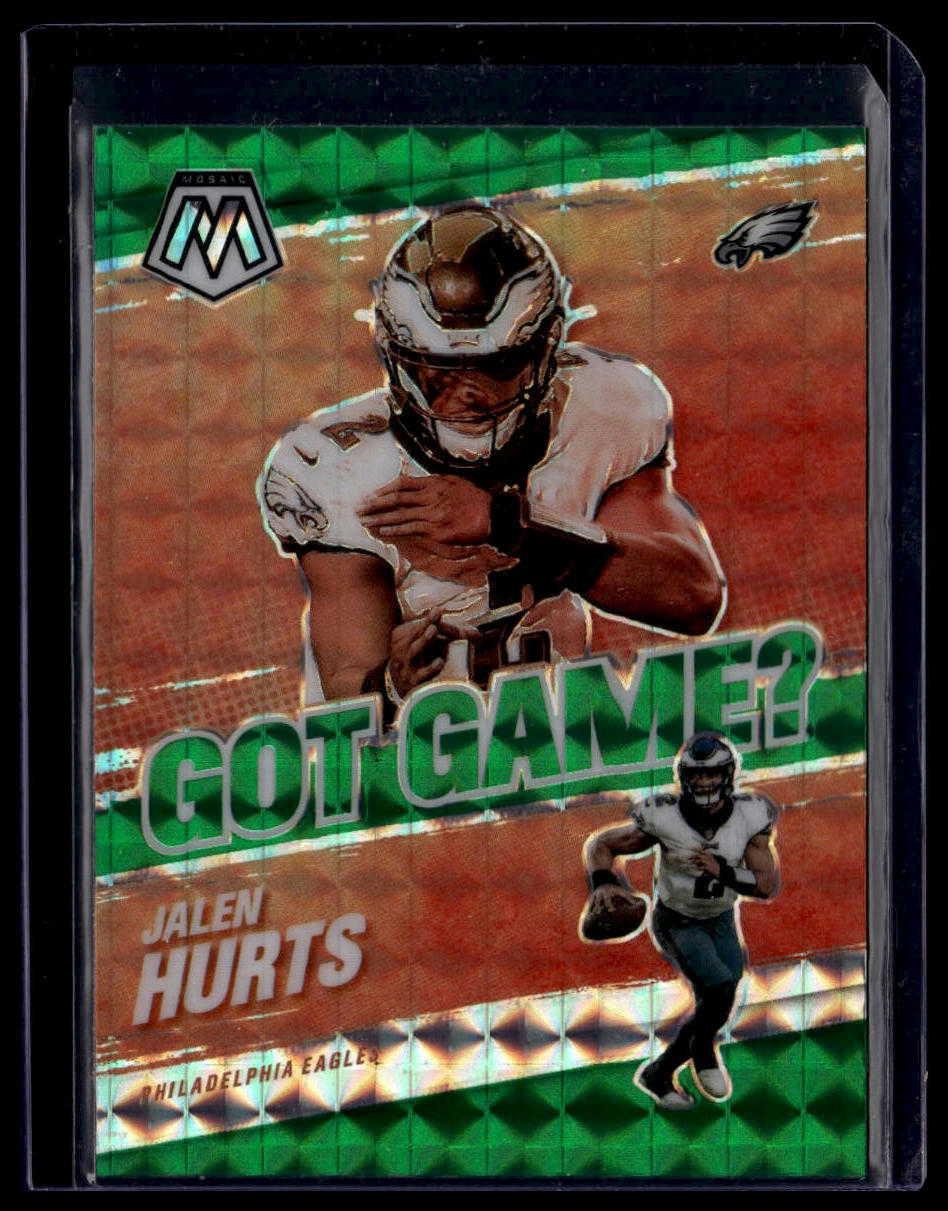 2021 Panini Mosaic #GG-5 Jalen Hurts Got Game? Mosaic Green