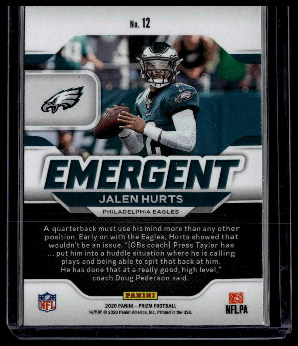 2020 Panini Prizm #12 Jalen Hurts Emergent