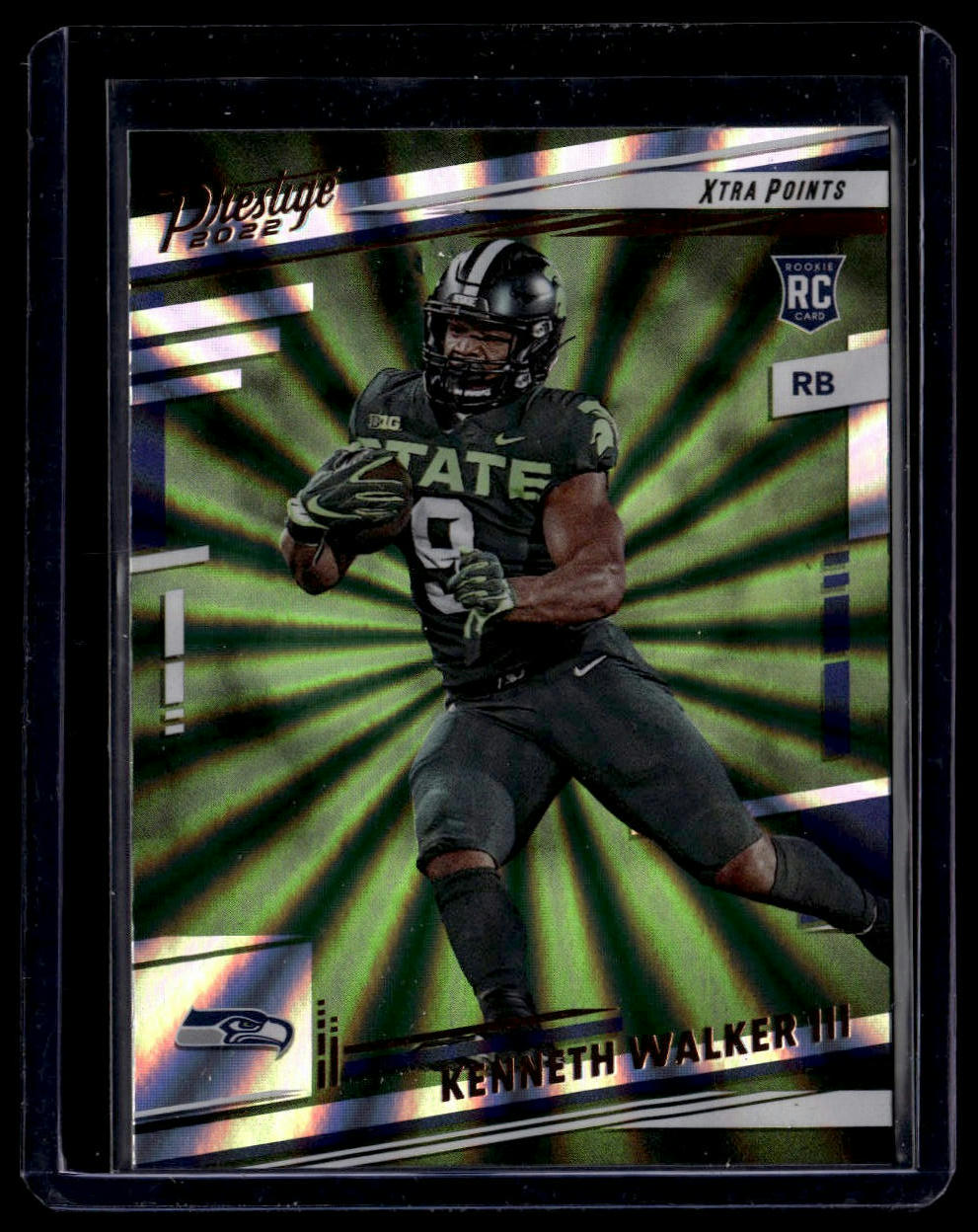 2022 Panini Prestige #314 Kenneth Walker III Xtra Points Sunburst
