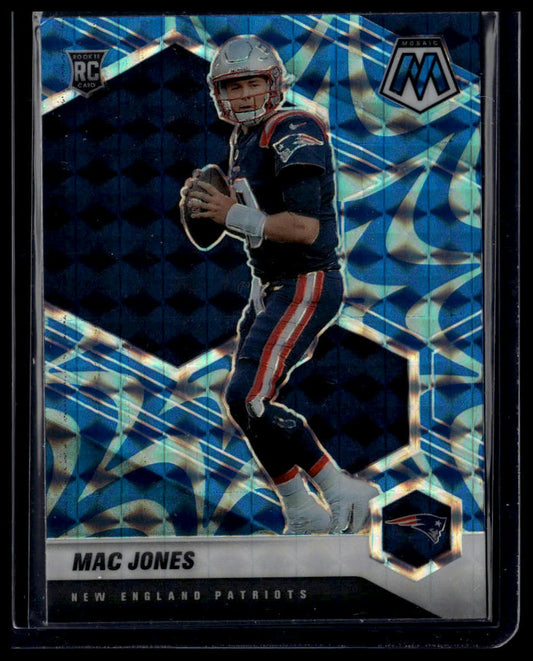 2021 Panini Mosaic #306 Mac Jones Prizm Reactive Blue