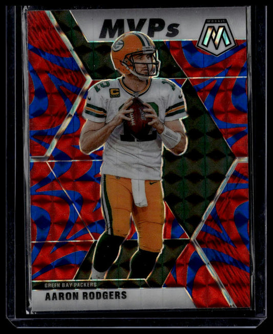 2020 Panini Mosaic #300 Aaron Rodgers Prizm Reactive Red