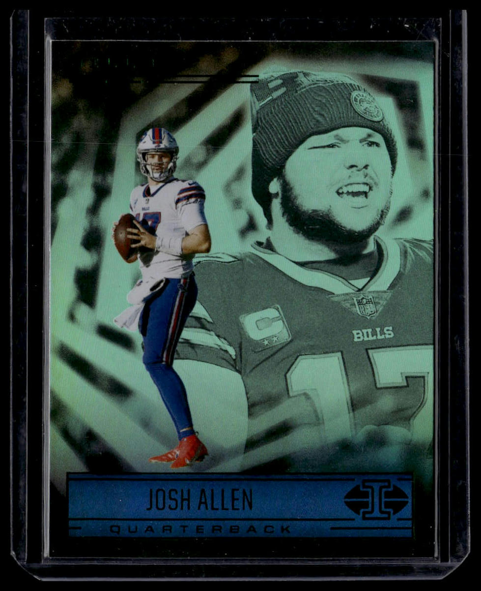 2021 Panini Illusions #57 Josh Allen Trophy Collection Green #/10