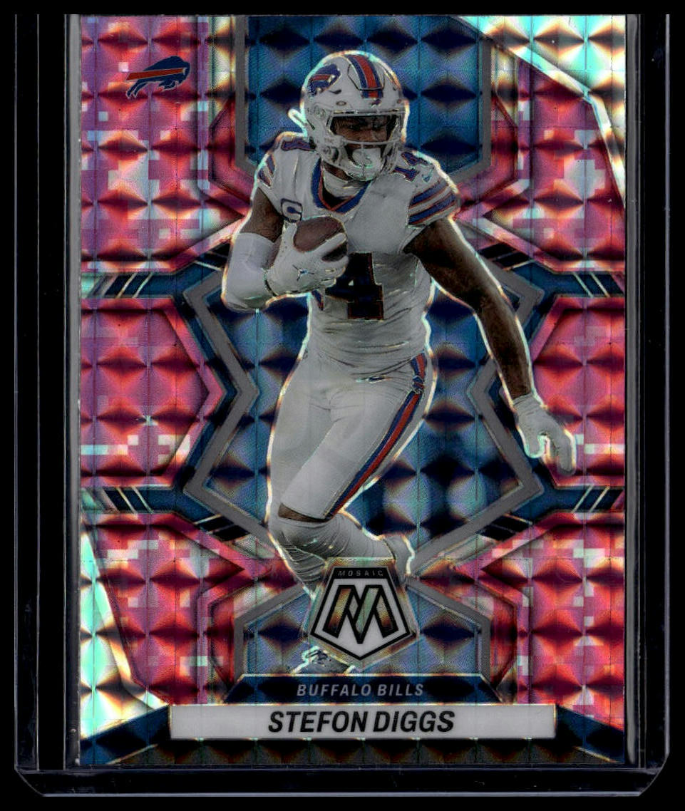 2022 Panini Mosaic #21 Stefon Diggs Mosaic Camo Pink