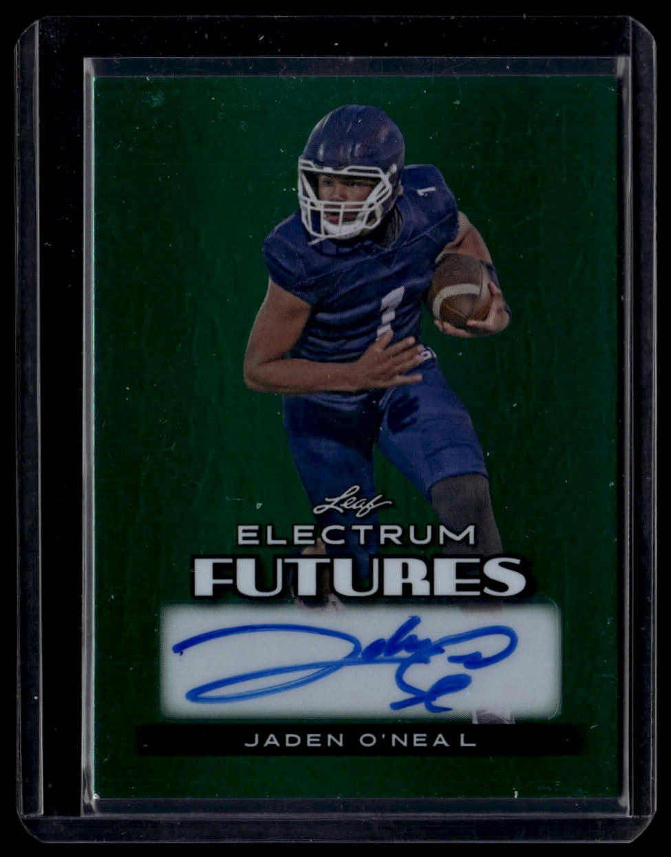 2024 Leaf Electrum #FA-JON Jaden O’Neal Futures Auto Green /5