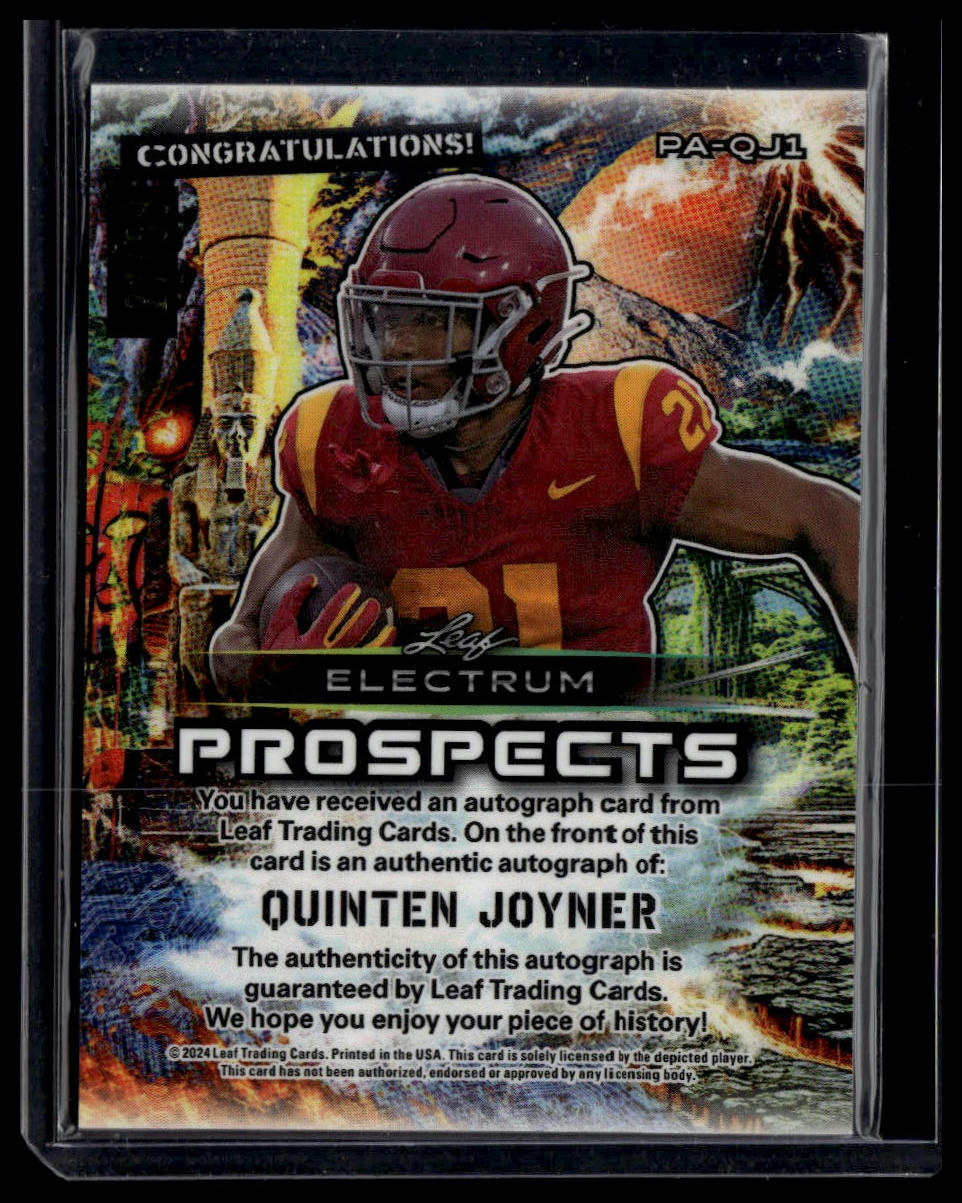 2024 Leaf Electrum #PA-QJ1 Quinten Joyner Prospects Auto Bronze #/59