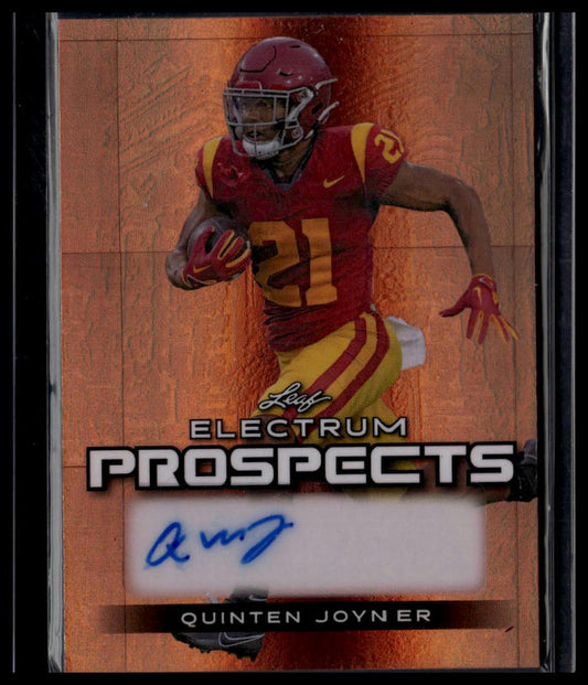 2024 Leaf Electrum #PA-QJ1 Quinten Joyner Prospects Auto Bronze #/59
