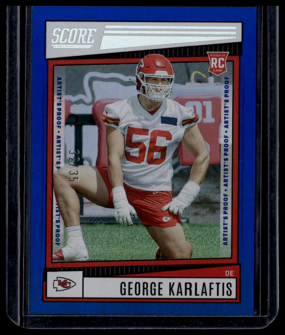 2022 Score #314 George Karlaftis Artist's Proof #/35