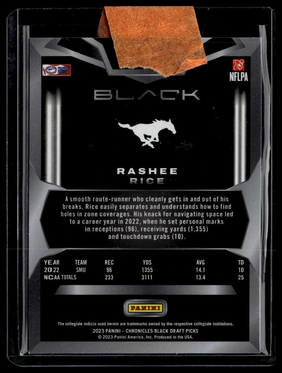 2023 Panini Chronicles Draft Picks #18 Rashee Rice Black Green