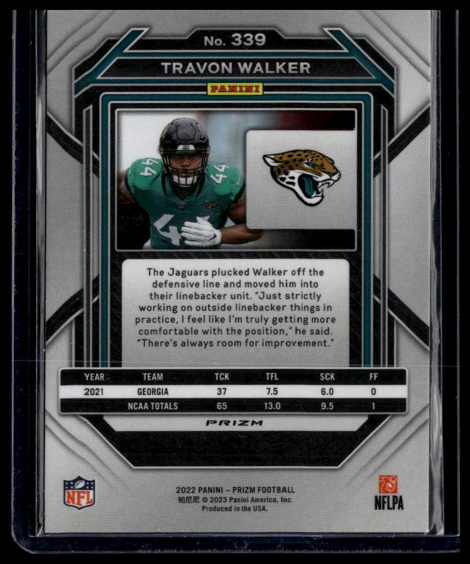 2022 Panini Prizm #339 Travon Walker Red White and Blue