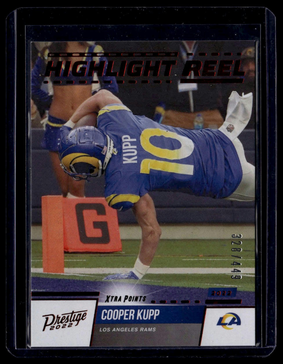 2022 Panini Prestige #HR-2 Cooper Kupp Highlight Reel Xtra Points Red #/449