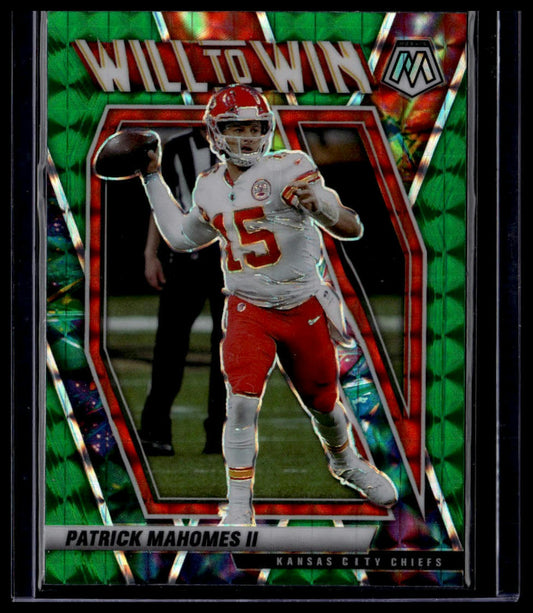 2021 Panini Mosaic #WW-2 Patrick Mahomes II Will to Win Mosaic Green