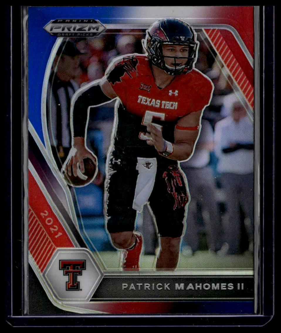 2021 Panini Prizm Draft Picks #7 Patrick Mahomes II Red White and Blue