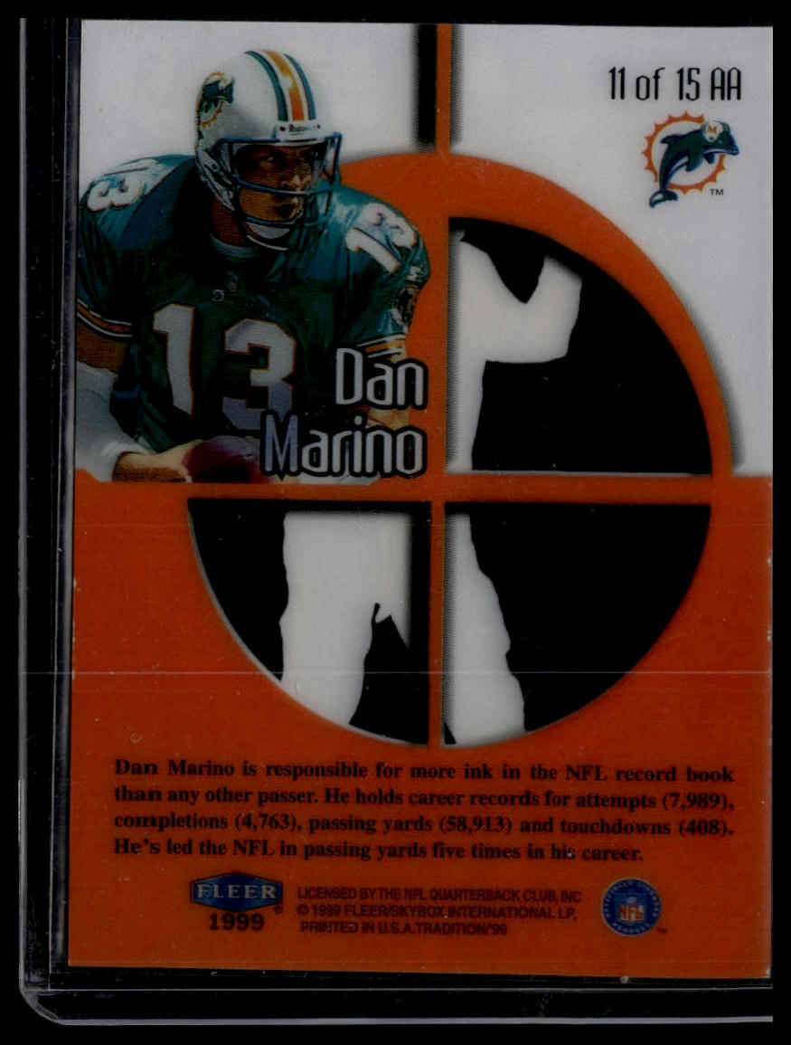 1999 Fleer Tradition #11 AA Dan Marino Aerial Assault