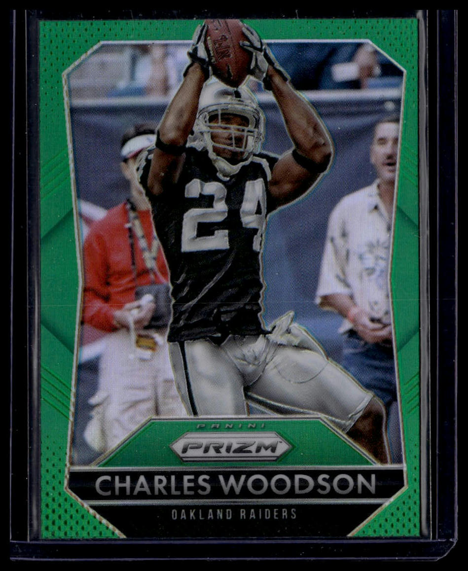 2015 Panini Prizm #136 Charles Woodson Green Prizm